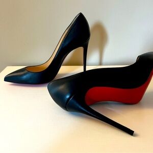 Christian Louboutin Black and Red Stiletto Heels